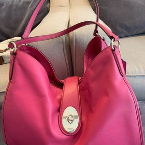 Rare Pink Coach Authentic Carlyle Leather Bag